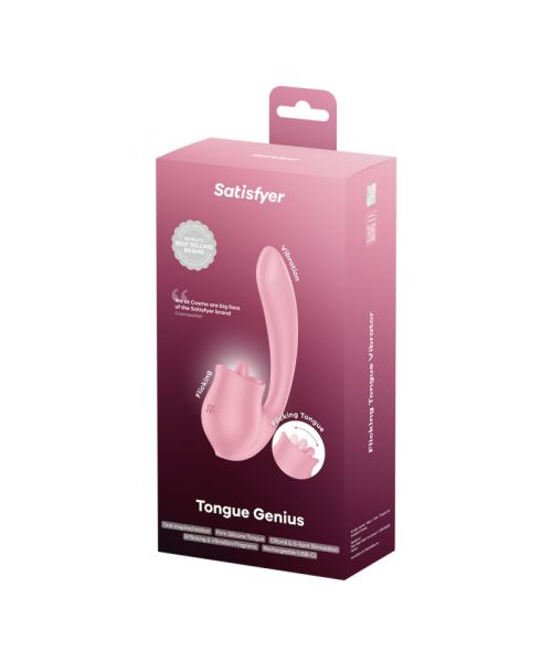 Вагінально-кліторальний вібратор Satisfyer Tongue Genius з язичком