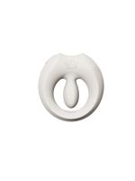 Ерекційне смарт-віброкільце Zalo Apis Ivory White, до 4 годин роботи, зарядний кейс