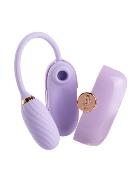 Вакуумний кліторальний стимулятор Otouch Louis Vibrate Purple з віброяйцем, у кейсі