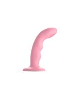 Насадка для страпона з подвійною точковою пульсацією Strap-On-Me TAPPING DILDO WAVE – CORAL PINK, М
