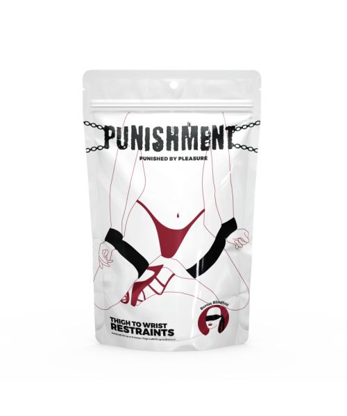 Фіксатори для руки і стегна Punishment - Thigh to Wrist Restraints - Black