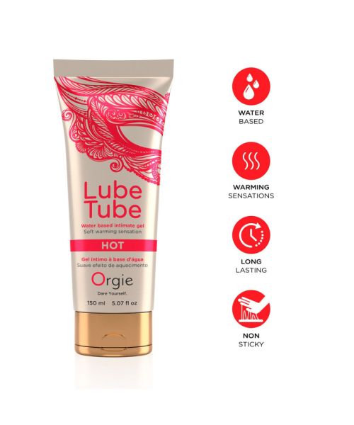 Лубрикант на водній основі Orgie Lube Tube Hot, 150 мл, із зігрівальним ефектом, без запаху