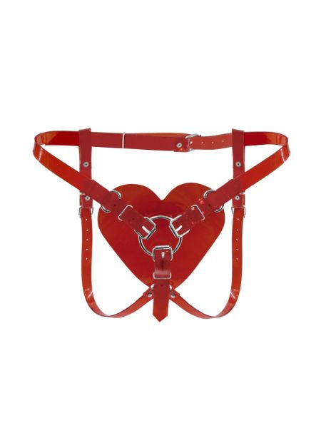 Трусики Серце для страпону Feral Feelings - Hearts Strap-on Belt Red