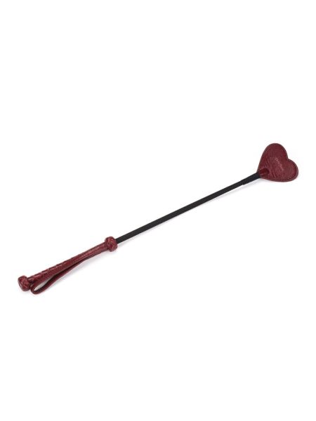 Шльопалка-сердечко Liebe Seele Wine Red Riding Crop with Heart-Shape Tip, натуральна шкіра