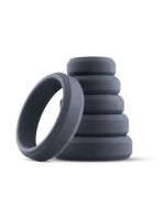 Набір ерекційних кілець Boners 6-Piece Cock Ring Set, діаметр від 2,6 до 5,7 см, силікон