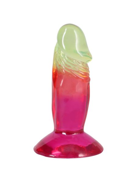 Дилдо Doc Johnson Crystal Jellies - 4.5 Inch Classic Dong - Rainbow