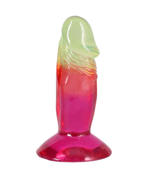 Дилдо Doc Johnson Crystal Jellies - 4.5 Inch Classic Dong - Rainbow