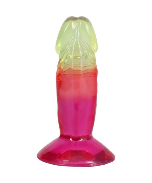 Дилдо Doc Johnson Crystal Jellies - 4.5 Inch Classic Dong - Rainbow