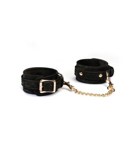 Наручники Liebe Seele Boudoir Amor Wrist Cuffs Black, з’єднувальний ланцюжок на карабінах