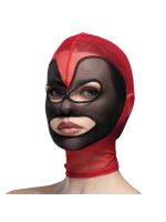 Маска серце сітка з відкритим ротом та очима Feral Feelings - Hearts Mask Red/Black