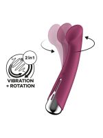 Вібратор з ротацією Satisfyer Spinning G-Spot 1 Red, плоский майданчик для стимуляції точки G