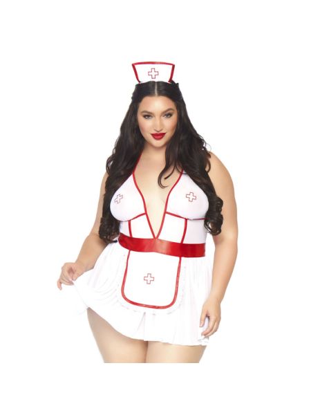 Костюм медсестри Leg Avenue Nightshift Nurse XL/XXL, сукня, трусики, шапочка