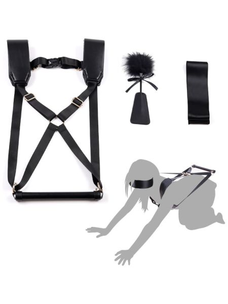 БДСМ-набір LOCKINK YEAHWOW Black Doggy Style Saddle set
