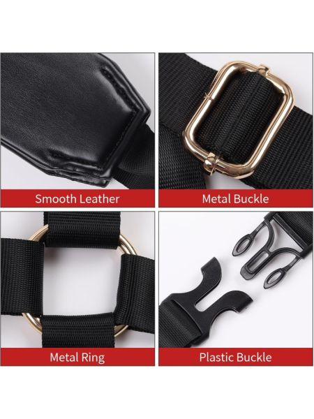 БДСМ-набір LOCKINK YEAHWOW Black Doggy Style Saddle set