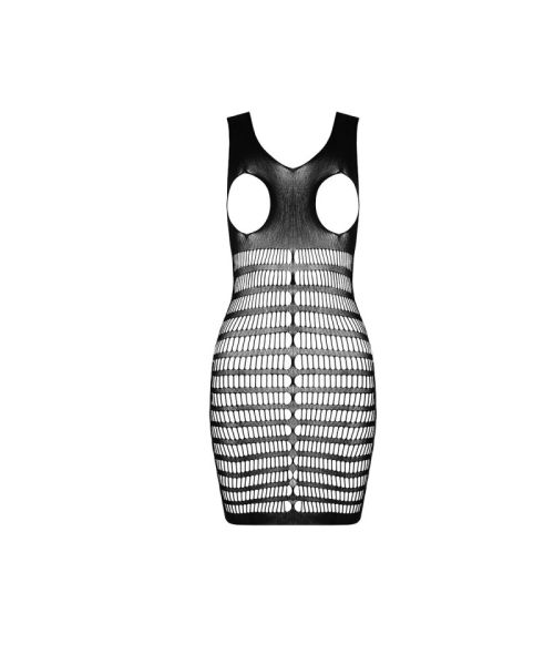 Бодістокінг-сукня з відкритими грудями Passion BS092 black