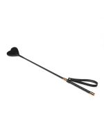 Шльопалка-сердечко Liebe Seele Black Organosilicon Riding Crop, екошкіра
