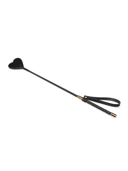 Шльопалка-сердечко Liebe Seele Black Organosilicon Riding Crop, екошкіра