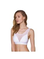 Топ з прозорою вставкою Passion PS002 TOP S, white