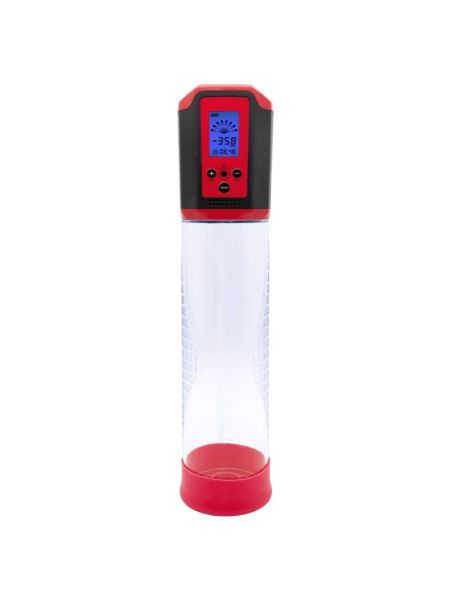 Автоматична вакуумна помпа Men Powerup Passion Pump Red, LED-табло, перезаряджувана, 8 режимів