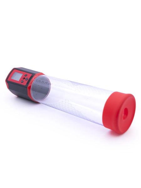 Автоматична вакуумна помпа Men Powerup Passion Pump Red, LED-табло, перезаряджувана, 8 режимів