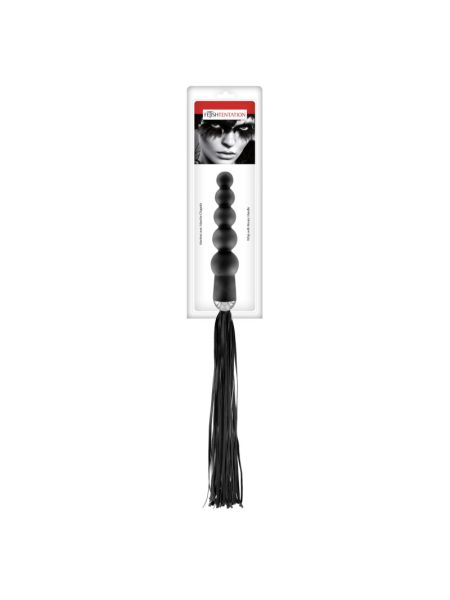 Флогер з ручкою - анальним намистом Fetish Tentation Whip with Rosary Handle