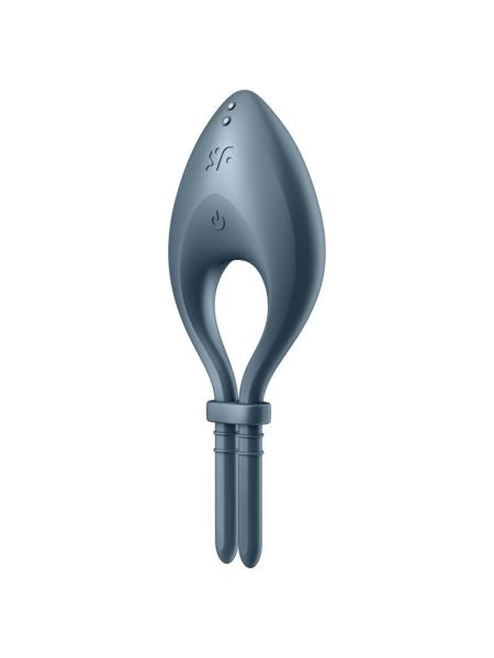 Ерекційне смарт-віброкільце ласо з регулюванням розміру Satisfyer Bullseye Dark Blue