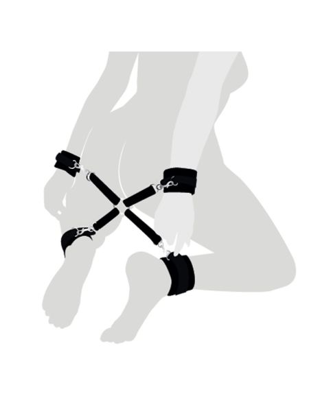 Хрестовина з натуральної шкіри Art of Sex – 4 Way Connector, чорний