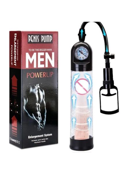 Вакуумна помпа Men Powerup зі стрілковим манометром і ручним насосом
