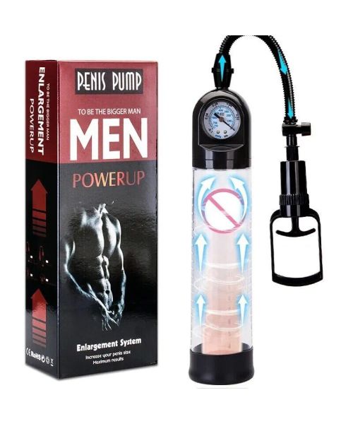 Вакуумна помпа Men Powerup зі стрілковим манометром і ручним насосом