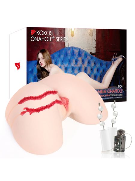 Мастурбатор Kokos 004 Vailla ONAHOLE Real Hips 2WayPlus з вібрацією та масажем