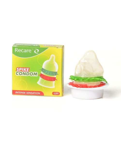 Насадка на член Recare Spike Condom Green (презерватив з рядами шипів)