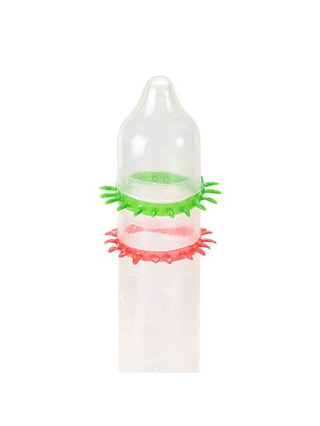 Насадка на член Recare Spike Condom Green (презерватив з рядами шипів)