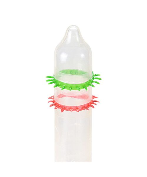 Насадка на член Recare Spike Condom Green (презерватив з рядами шипів)