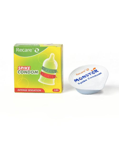 Насадка на член Recare Spike Condom Green (презерватив з рядами шипів)
