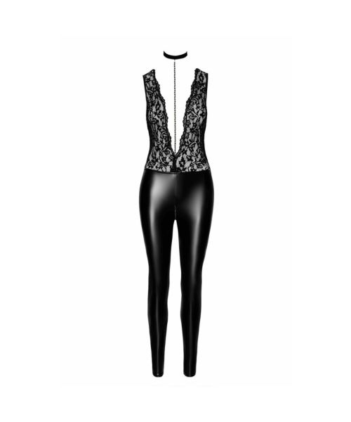 Комбінезон Noir Handmade F298 Libido, L, під латекс, мереживний верх, чокер, знімне намисто, доступ