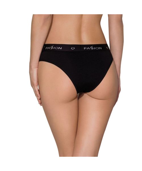 Трусики-сліпи з бавовни та еластаном Passion PS004 PANTIES S, black