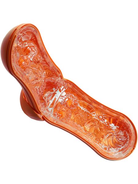 Мастурбатор Tenga Flip Orb — Sunset Orange, з можливістю зміни тиску та стимулювальними кульками всередині
