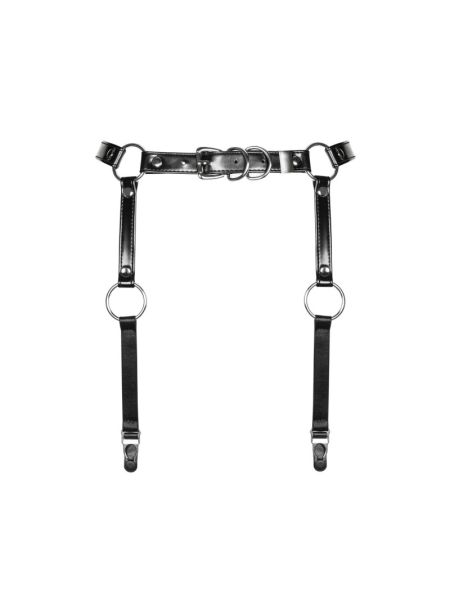 Гартери Obsessive A741 garter belt black O/S, штучна шкіра