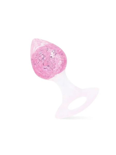 Анальна пробка Liebe Seele Heart-shaped Crystal Anal Plug - Pink Small