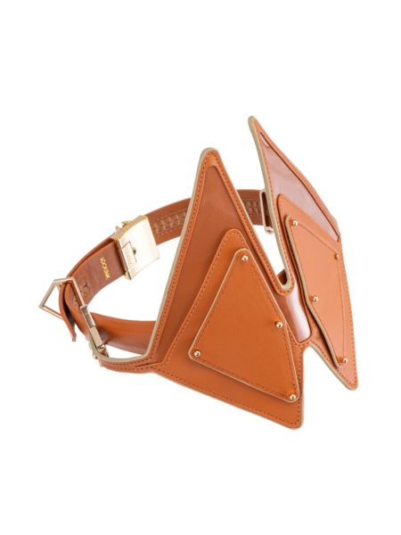 Маска на очі LOCKINK Vixen Blindfold, коричнева, натуральна шкіра, регульований обсяг