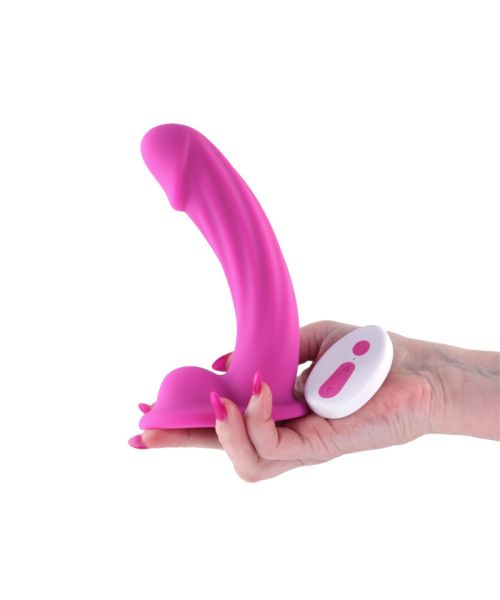 Ділдо з вібрацією NS Novelties Colours - Curve - Vibrating - 6" Dildo - Pink