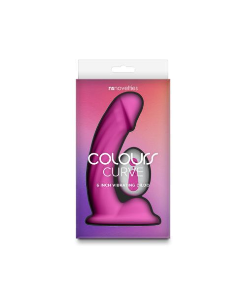 Ділдо з вібрацією NS Novelties Colours - Curve - Vibrating - 6" Dildo - Pink
