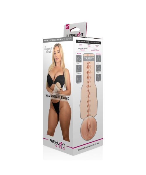 Мастурбатор Fleshlight Girls: Savannah Bond — From Australia With Love, зі зліпка вульви