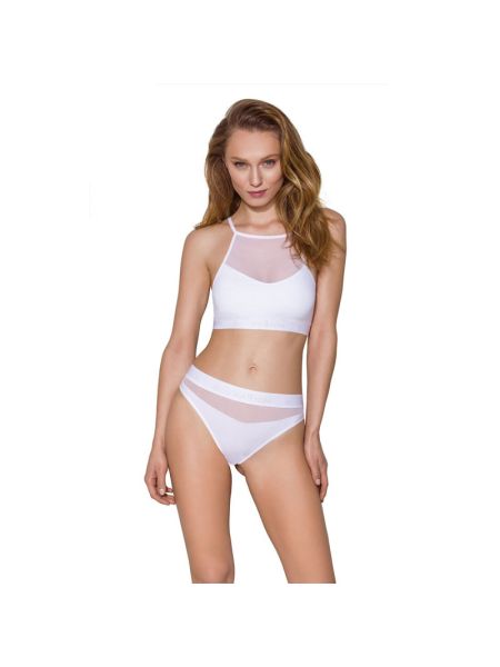 Трусики з прозорою вставкою Passion PS006 PANTIES S, white