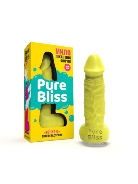 Мило у формі пеніса Pure Bliss MINI Yellow, крафтове мило-член, натуральне