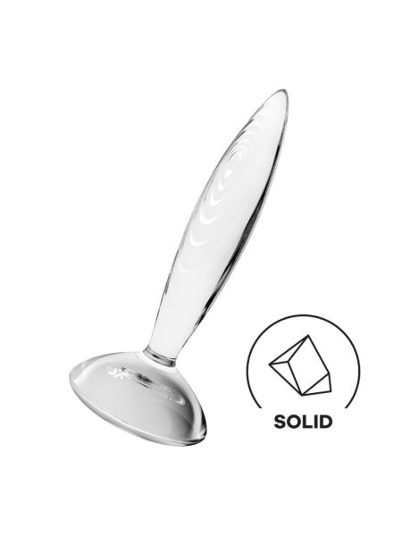 Скляна анальна пробка Satisfyer Sparkling Crystal, дуже міцна, термостійка