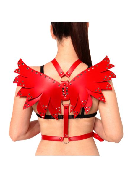 Жіноча портупея Art of Sex - Wings червона XS-M, екошкіра
