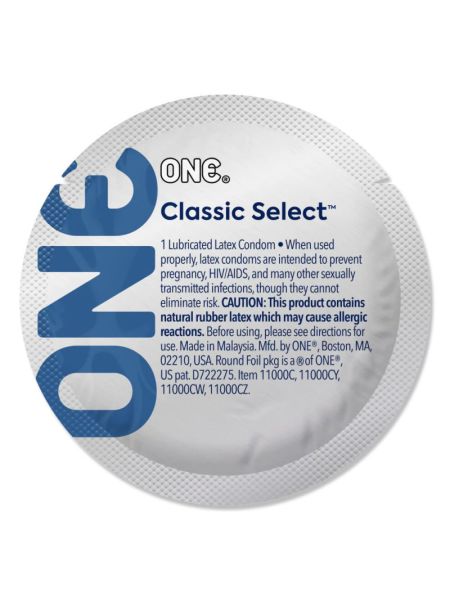 Презерватив ONE Classic Select Contest Collection, 1 шт, гладенький, зі змазкою, дизайнерське паковання