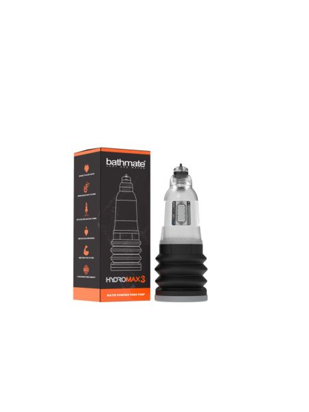 Гідропомпа Bathmate Hydromax 3 Clear, для члена довжиною до 7,5 см, діаметр до 4,5 см