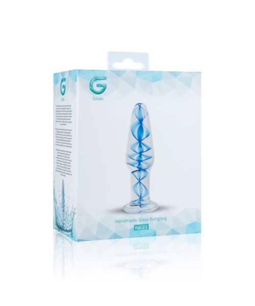 Скляна анальна пробка з внутрішньою спіраллю Gildo Glass Buttplug No. 23